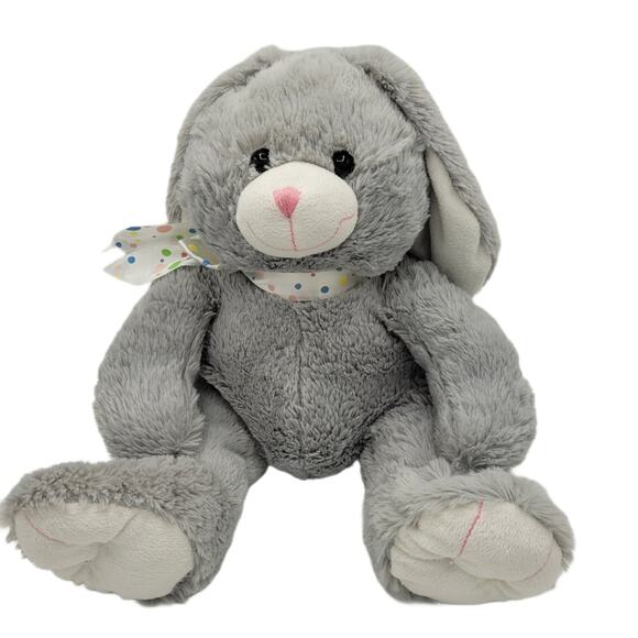 Tom's Toy International Gray Plush Lop Eared Easter Bunny Rabbit Stuffed Animal - Picture 1 of 12